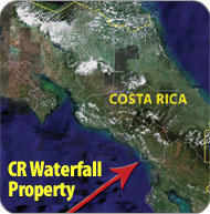 Location of The Costa Rica Waterfall Property